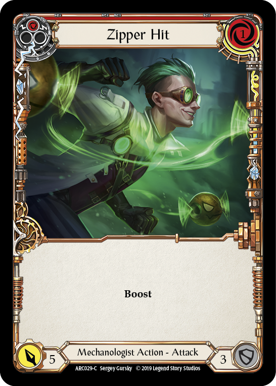 Zipper Hit (Red) [Arcane Rising 1st Edition] 1st Edition Rainbow Foil
