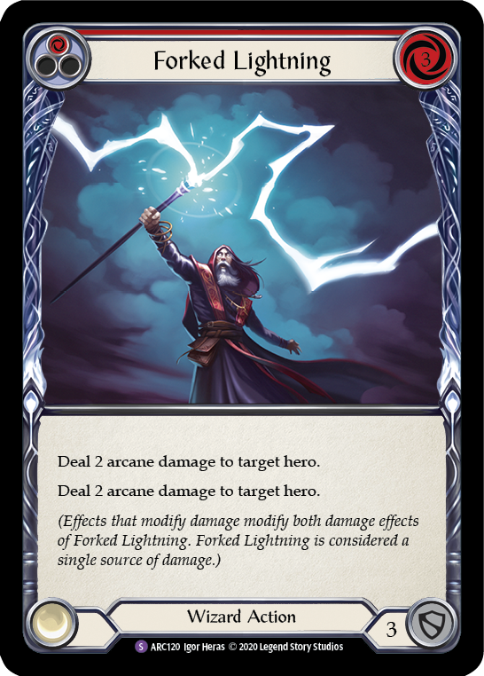 Forked Lightning [Arcane Rising Unlimited] Unlimited Rainbow Foil