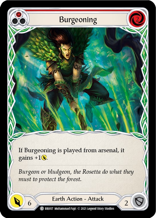 Burgeoning (Red) [Tales of Aria Blitz Deck] 1st Edition Normal
