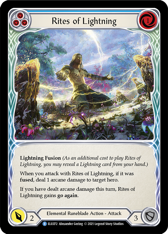 Rites of Lightning (Blue) [Tales of Aria 1st Edition] 1st Edition Rainbow Foil