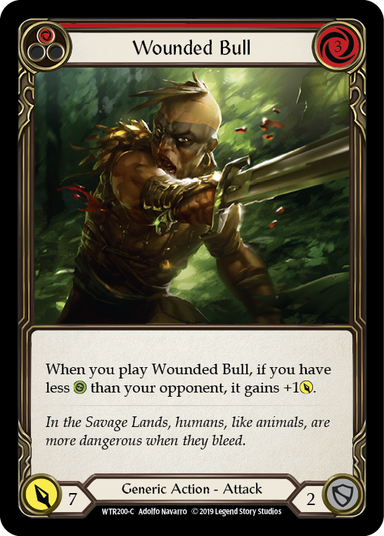 Wounded Bull (Red) [Welcome to Rathe 1st Edition] Alpha Print Rainbow Foil