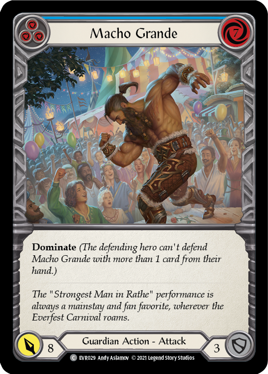 Macho Grande (Blue) [Everfest] 1st Edition Rainbow Foil