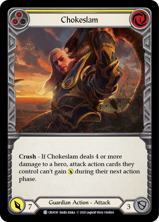 Chokeslam (Yellow) [Crucible of War 1st Edition] 1st Edition Normal