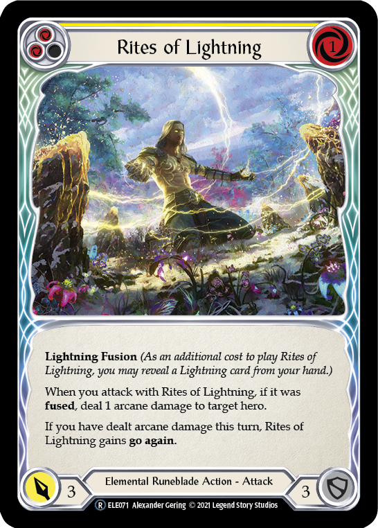 Rites of Lightning (Yellow) [Tales of Aria Unlimited] Unlimited Rainbow Foil