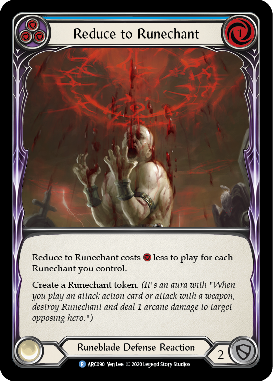 Reduce to Runechant (Blue) [Arcane Rising Unlimited] Unlimited Rainbow Foil