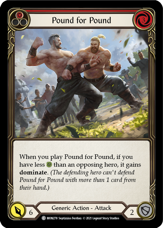 Pound for Pound (Red) [Monarch 1st Edition] 1st Edition Rainbow Foil