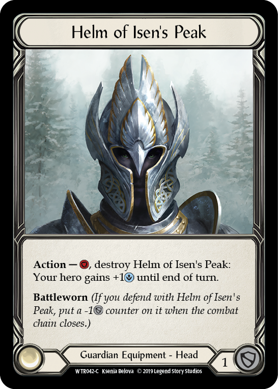 Helm of Isen's Peak [Welcome to Rathe 1st Edition] Alpha Print Cold Foil