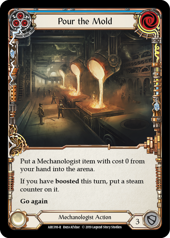 Pour the Mold (Blue) [Arcane Rising 1st Edition] 1st Edition Rainbow Foil