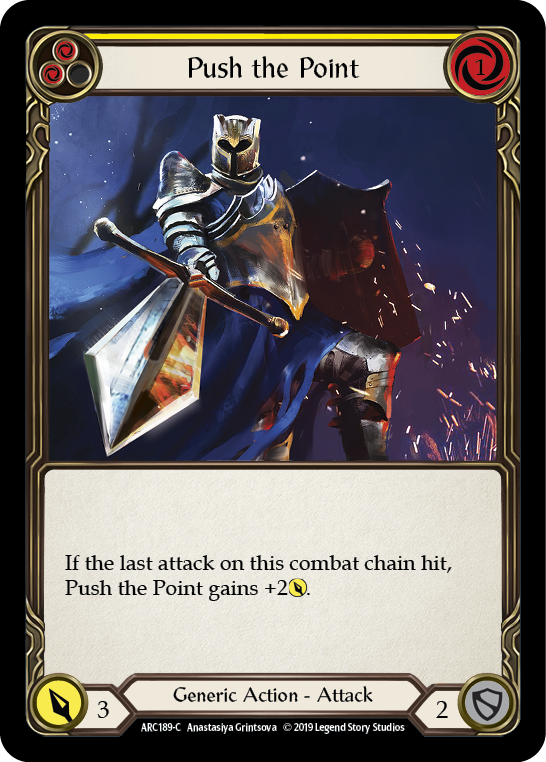 Push the Point (Yellow) [Arcane Rising 1st Edition] 1st Edition Normal