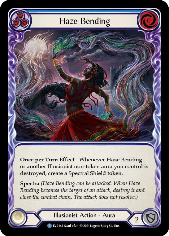 Haze Bending (Blue) [Everfest] 1st Edition Rainbow Foil