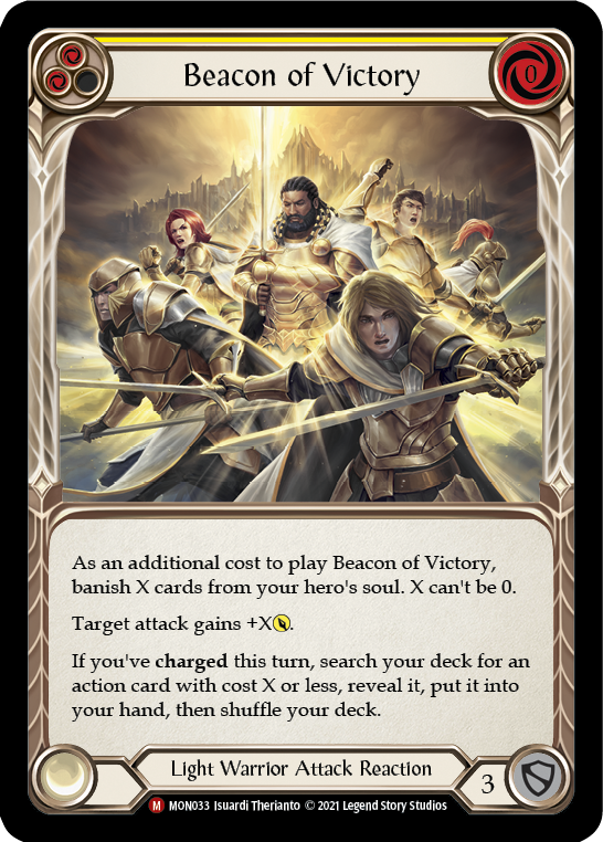 Beacon of Victory [Monarch 1st Edition] 1st Edition Rainbow Foil