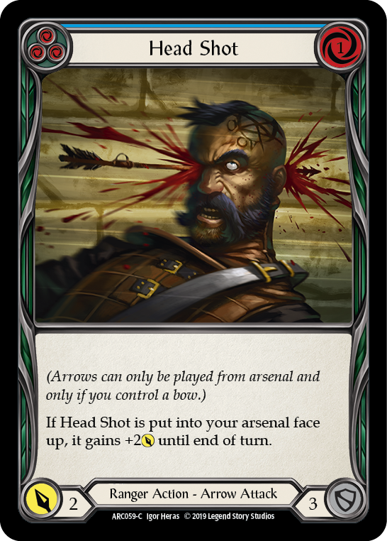Head Shot (Blue) [Arcane Rising 1st Edition] 1st Edition Normal