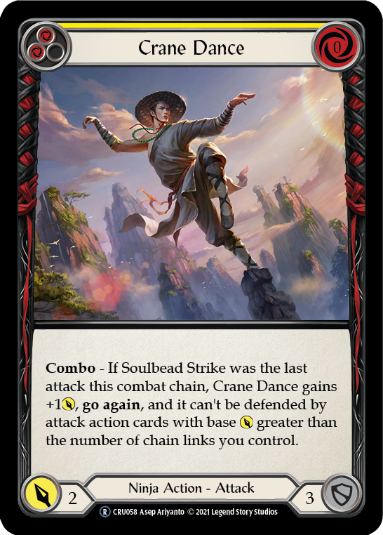 Crane Dance (Yellow) [Crucible of War Unlimited] Unlimited Rainbow Foil