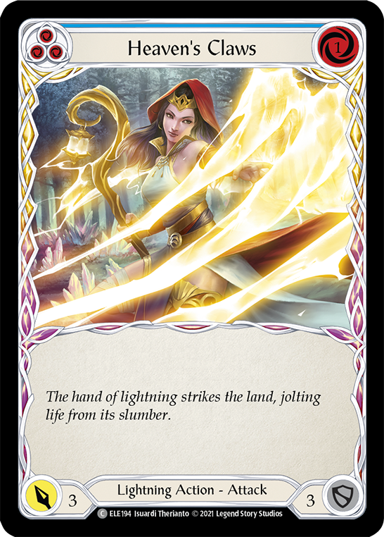 Heaven's Claws (Blue) [Tales of Aria 1st Edition] 1st Edition Rainbow Foil