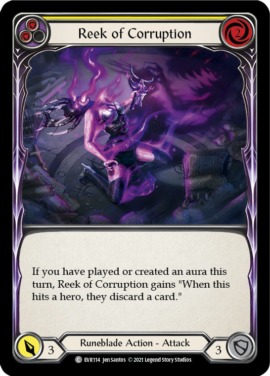 Reek of Corruption (Yellow) [Everfest] 1st Edition Rainbow Foil