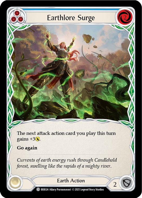 Earthlore Surge (Blue) [Tales of Aria Blitz Deck] 1st Edition Normal