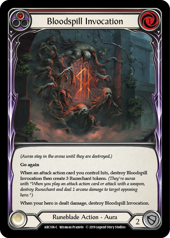 Bloodspill Invocation (Red) [Arcane Rising 1st Edition] 1st Edition Normal