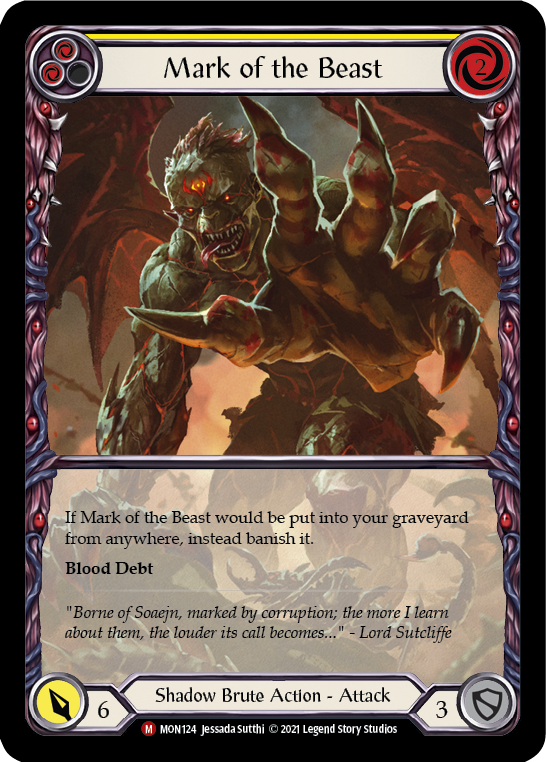 Mark of the Beast (Extended Art) [Monarch 1st Edition] 1st Edition Rainbow Foil
