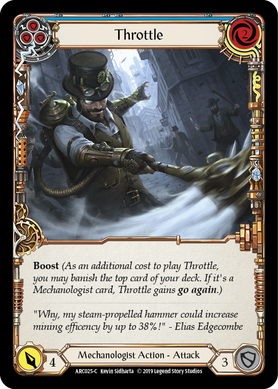 Throttle (Blue) [Arcane Rising 1st Edition] 1st Edition Normal