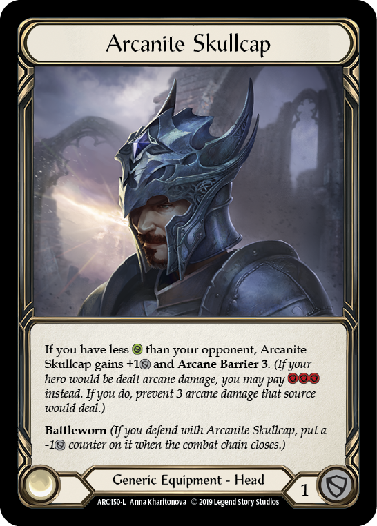 Arcanite Skullcap [Arcane Rising 1st Edition] 1st Edition Cold Foil