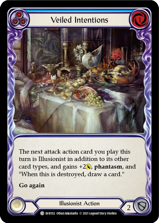 Veiled Intentions (Blue) [Everfest] 1st Edition Normal