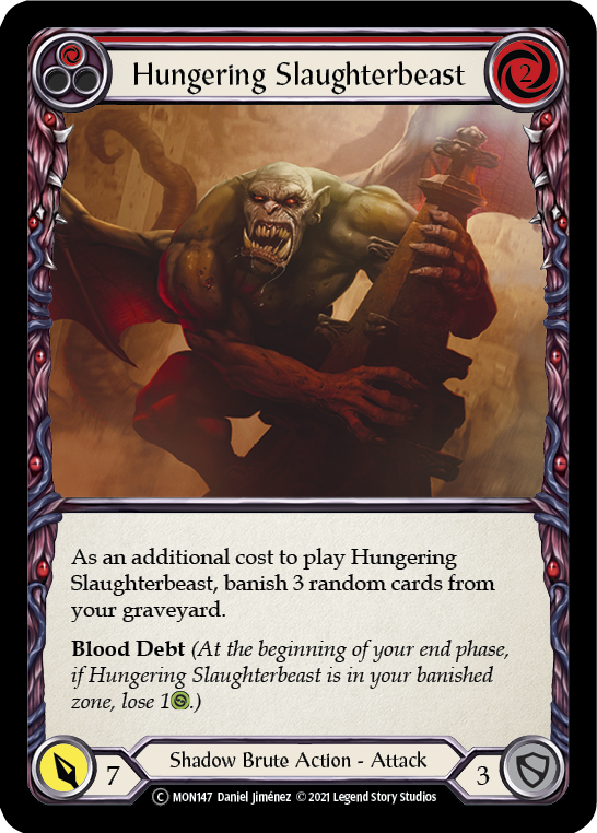 Hungering Slaughterbeast (Red) [Monarch Unlimited] Unlimited Normal