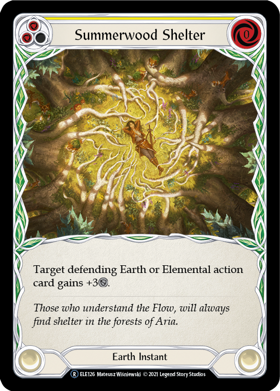 Summerwood Shelter (Yellow) [Tales of Aria Unlimited] Unlimited Rainbow Foil