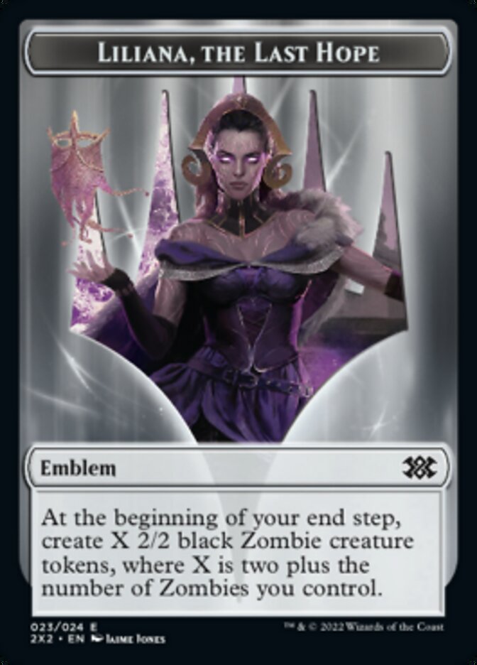 Liliana, the Last Hope Emblem [Double Masters 2022 Tokens]
