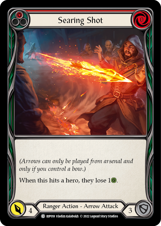 Searing Shot (Red) [Outsiders] (Riptide Blitz Deck)