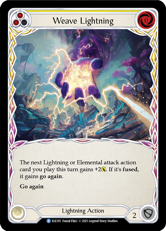 Weave Lightning (Yellow) [Tales of Aria 1st Edition] 1st Edition Rainbow Foil