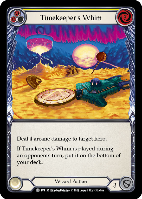Timekeeper's Whim (Yellow) [Everfest] 1st Edition Rainbow Foil