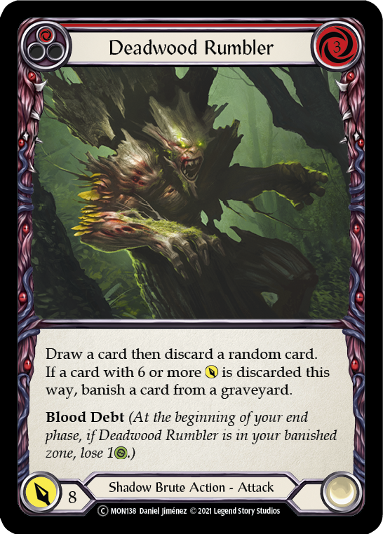 Deadwood Rumbler (Red) [Monarch Unlimited] Unlimited Rainbow Foil