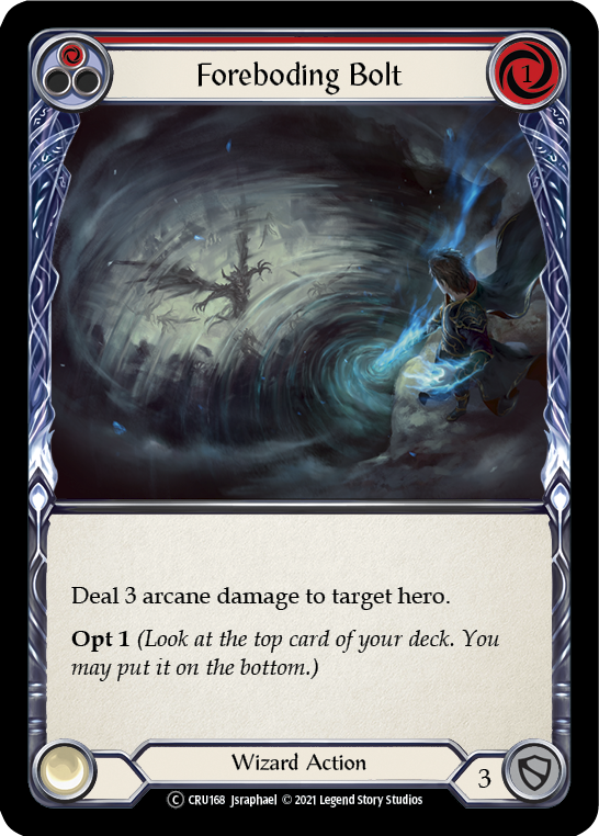 Foreboding Bolt (Red) [Crucible of War Unlimited] Unlimited Rainbow Foil