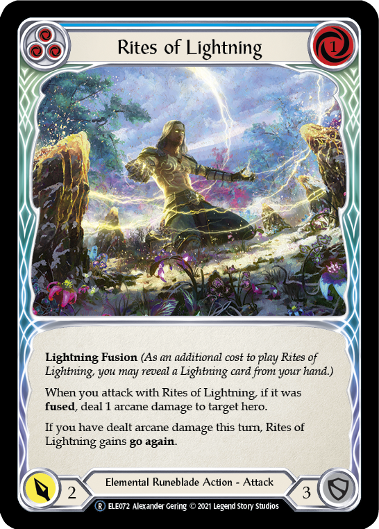 Rites of Lightning (Blue) [Tales of Aria Unlimited] Unlimited Rainbow Foil