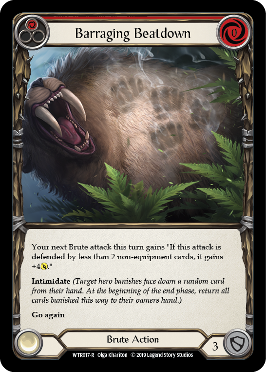 Barraging Beatdown (Red) [Welcome to Rathe 1st Edition] Alpha Print Normal