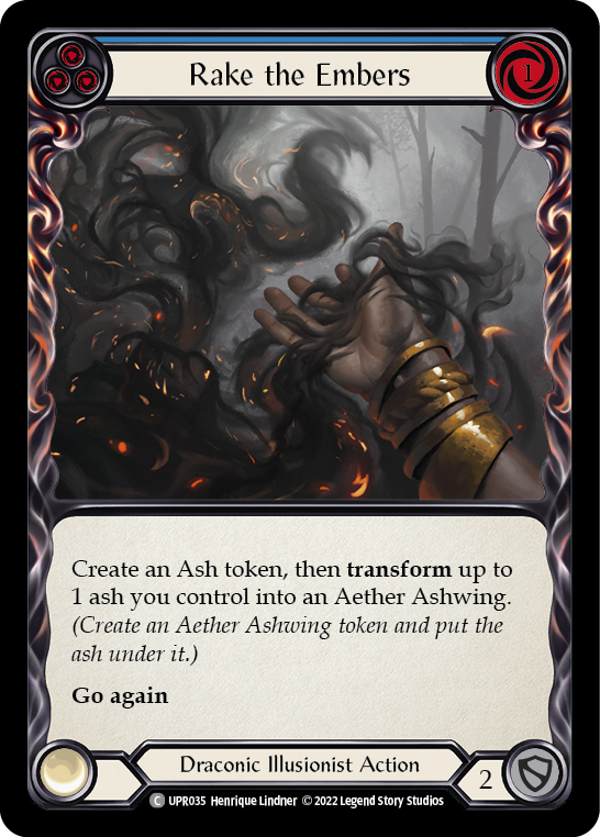 Rake the Embers (Blue) [Uprising] Rainbow Foil