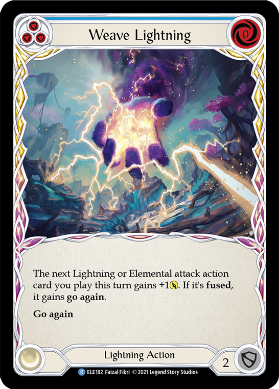 Weave Lightning (Blue) [Tales of Aria 1st Edition] 1st Edition Rainbow Foil