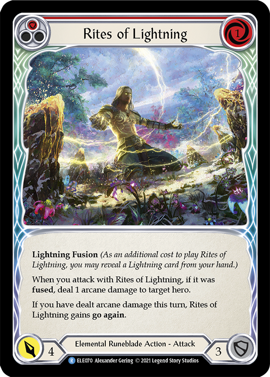 Rites of Lightning (Red) [Tales of Aria 1st Edition] 1st Edition Rainbow Foil