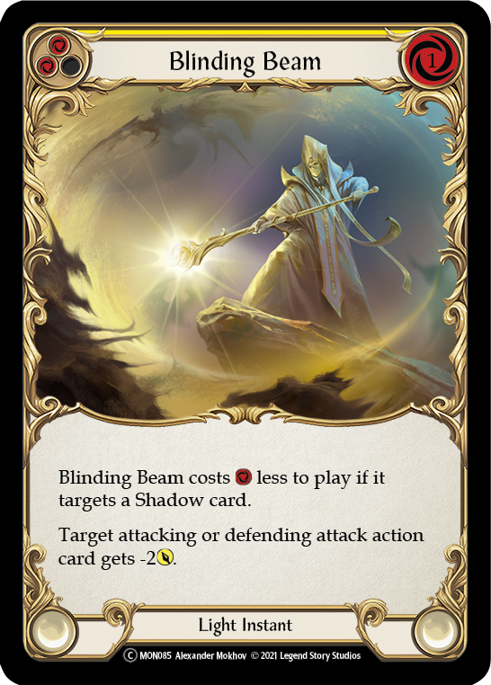 Blinding Beam (Yellow) [Monarch Unlimited] Unlimited Rainbow Foil