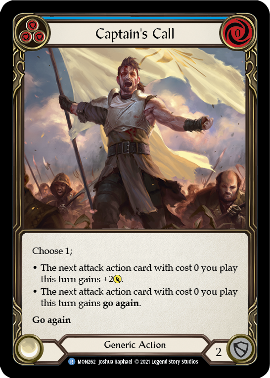 Captain's Call (Blue) [Monarch 1st Edition] 1st Edition Rainbow Foil