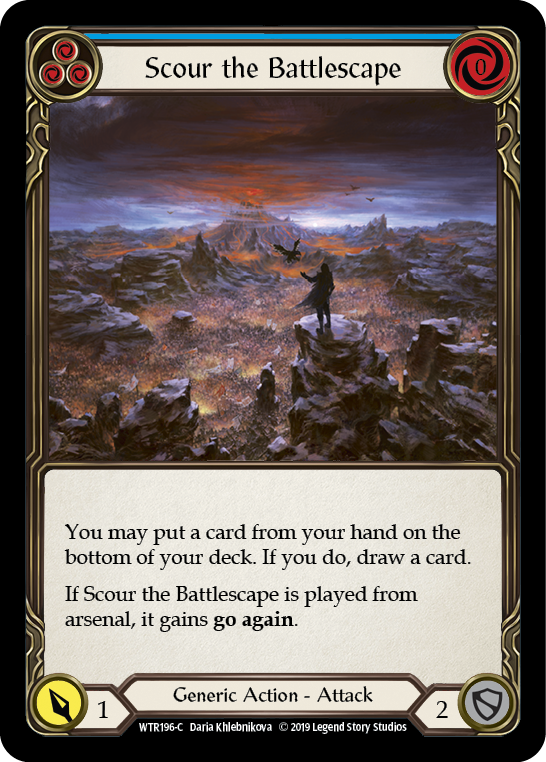 Scour the Battlescape (Blue) [Welcome to Rathe 1st Edition] Alpha Print Normal
