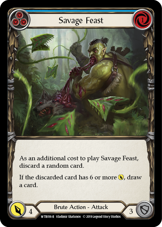 Savage Feast (Blue) [Welcome to Rathe 1st Edition] Alpha Print Rainbow Foil