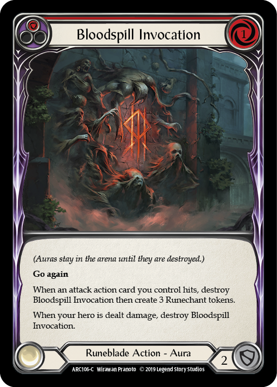 Bloodspill Invocation (Red) [Arcane Rising 1st Edition] 1st Edition Rainbow Foil