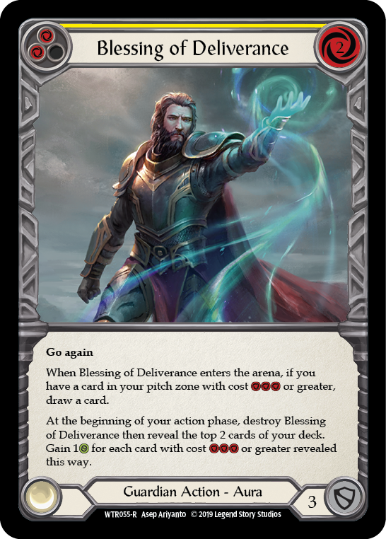 Blessing of Deliverance (Yellow) [Welcome to Rathe 1st Edition] Alpha Print Rainbow Foil