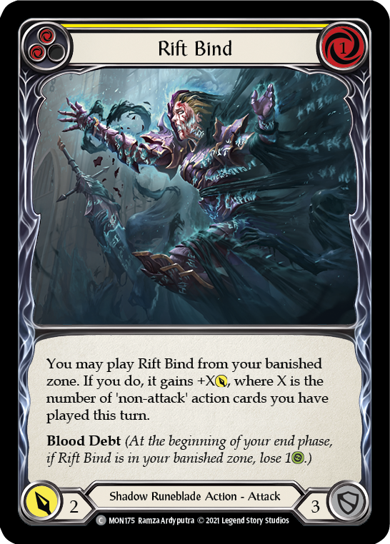 Rift Bind (Yellow) [Monarch 1st Edition] 1st Edition Normal