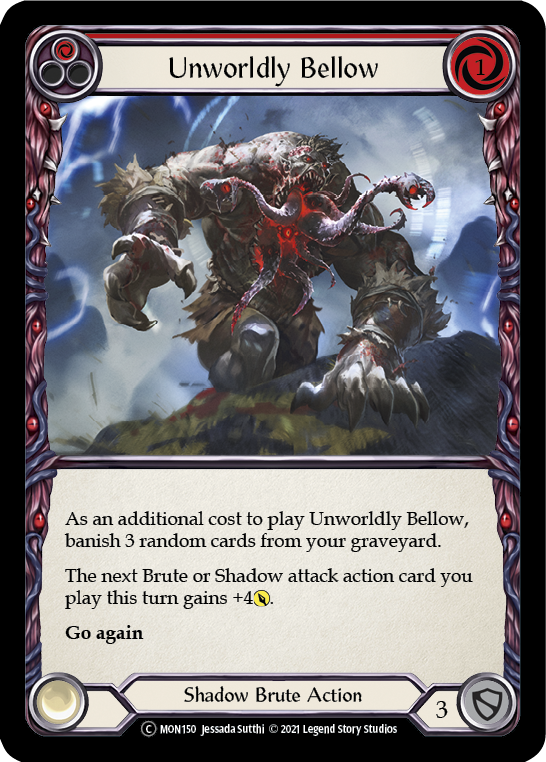 Unworldly Bellow (Red) [Monarch Unlimited] Unlimited Rainbow Foil