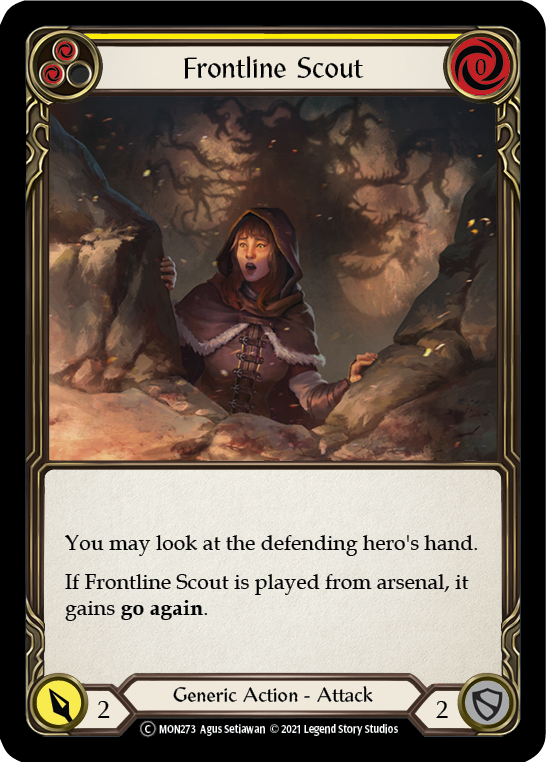 Frontline Scout (Yellow) [Monarch Unlimited] Unlimited Rainbow Foil
