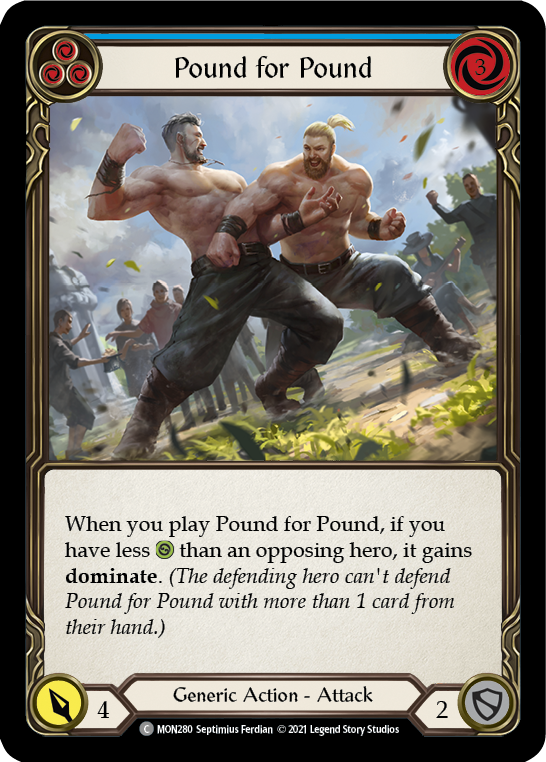 Pound for Pound (Blue) [Monarch 1st Edition] 1st Edition Rainbow Foil