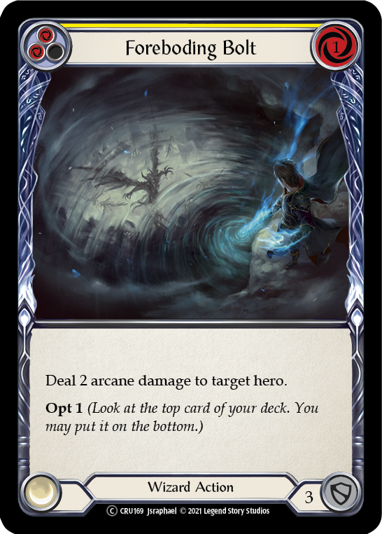 Foreboding Bolt (Yellow) [Crucible of War Unlimited] Unlimited Rainbow Foil
