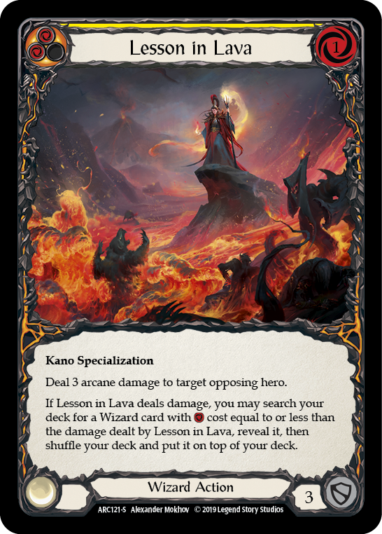 Lesson in Lava [Arcane Rising 1st Edition] 1st Edition Rainbow Foil
